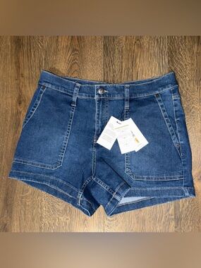 Calvin Klein Jeans Mid/Deep Blue Denim Utility Shorts